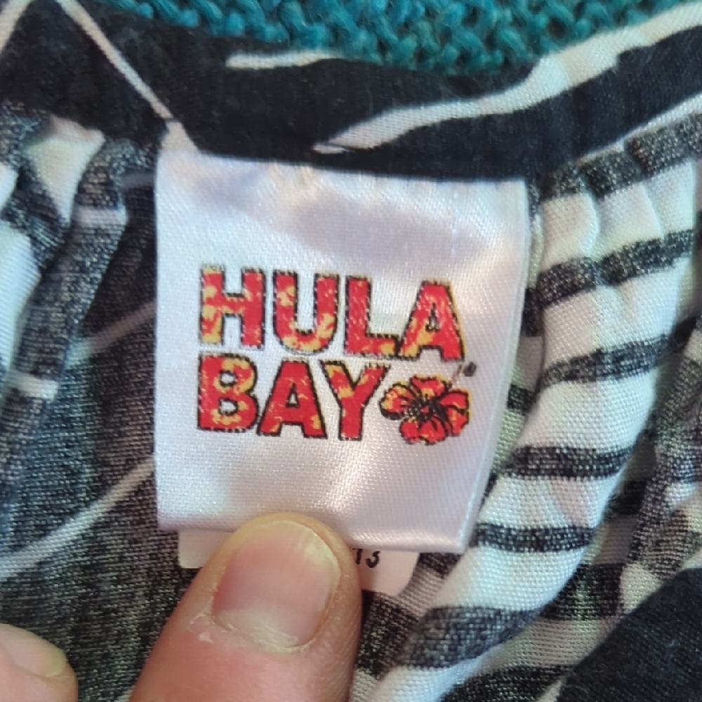 Hula Bay Black and White Striped Top